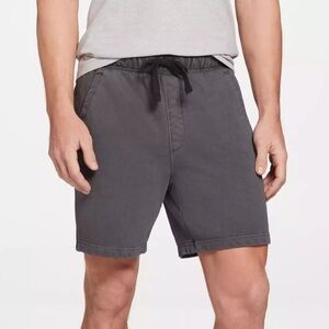 VRST 6.5” Washed Twill French Terry Sweat Shorts Men 2XL Dark Gray Cotton Casual